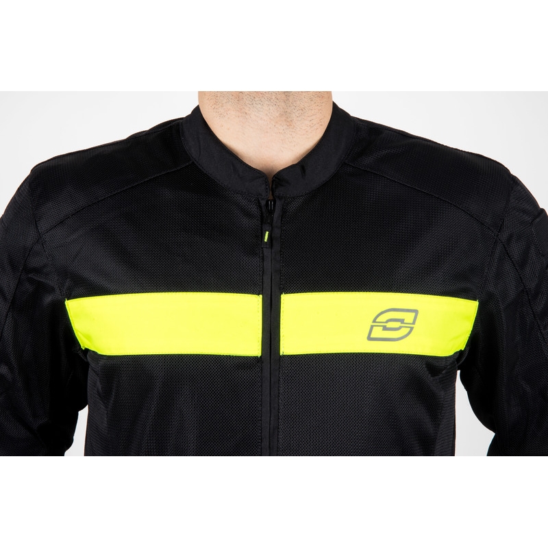 Blouson de moto Ozone Dart noir et jaune fluo - deuxième qualité - II. qualité