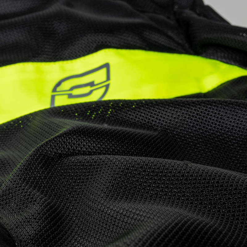 Blouson de moto Ozone Dart noir et jaune fluo - deuxième qualité - II. qualité