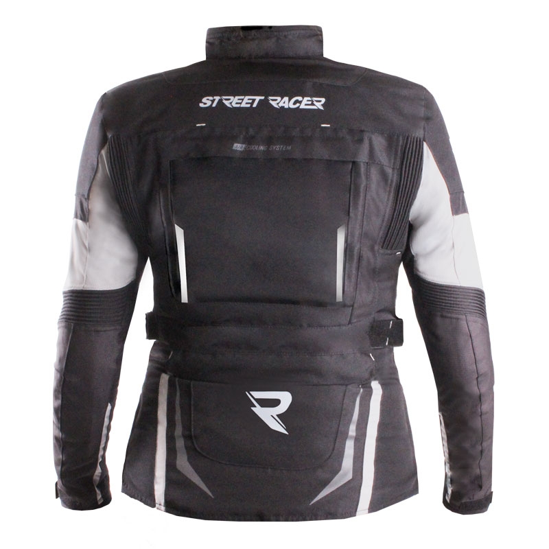 Veste de moto femme Street Racer Hilax noir-gris - II. qualité