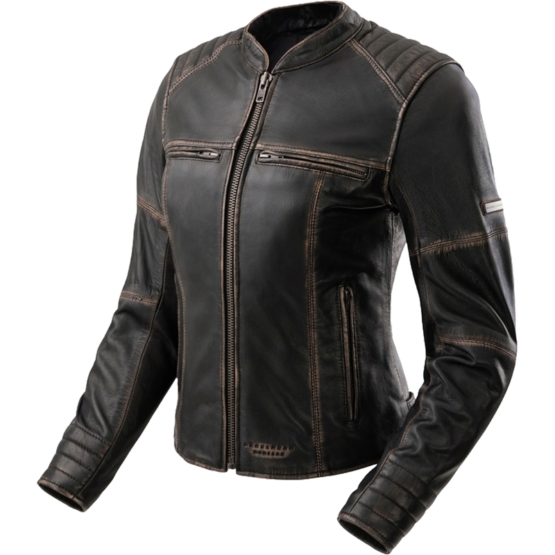 Blouson de moto en cuir pour femme Rebelhorn Hunter II marron - 2ème qualité - II. qualité