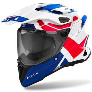 Casque d'enduro Airoh Commander 2 Reveal bleu-rouge brillant