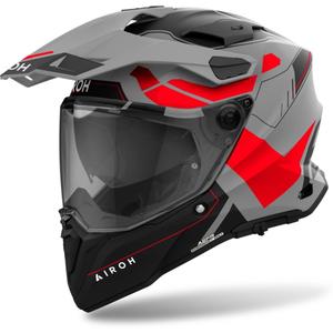 Casque enduro Airoh Commander 2 Reveal rouge mat fluo