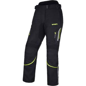 Pantalon de moto RSA Wasp noir-blanc-jaune fluo pour femme