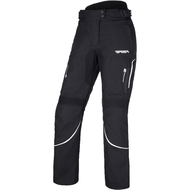 Pantalon de moto RSA Wasp noir et blanc pour femmes