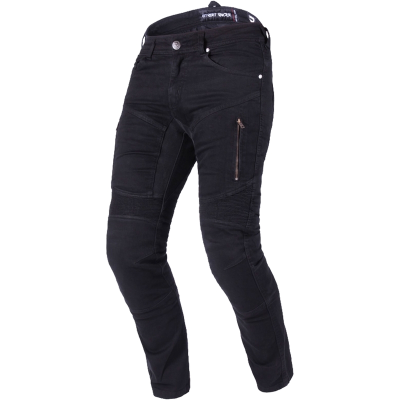 Jean de moto court Street Racer Stretch II CE noir