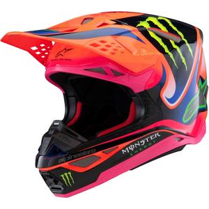 Casque motocross Alpinestars Supertech S-M10 HAIDEN DEEGAN édition orange fluo-violet-rose-vert