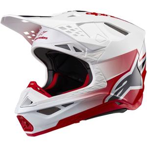 Casque motocross Alpinestars Supertech S-M10 Unite rouge et blanc