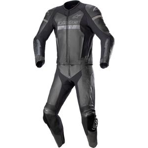 Combinaison moto deux pièces en cuir Alpinestars GP Force Chaser TECH-AIR 5 compatible noir-noir
