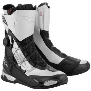 Bottes de moto Alpinestars SP-X BOA noires et argentées