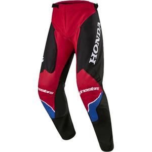 Pantalons de motocross Alpinestars Racer Iconic Honda, collection rouge-noir-bleu-blanc