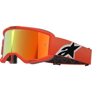 Lunettes de motocross Alpinestars Vision 5 Corp orange avec lentilles rouges miroitées