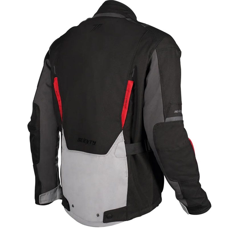 Blouson de moto Seventy Degrees SD-JT83 Tonale noir-gris-rouge