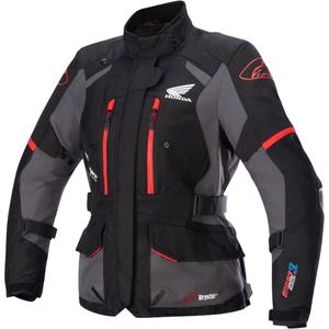 Blouson moto femme Alpinestars Stella Andes Drystar Honda noir-gris