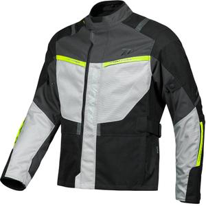 Blouson de moto pour femme Seventy Degrees SD-JT85 Tonale noir-gris-jaune fluo