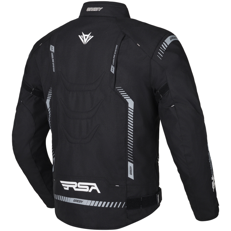 Veste moto RSA Greby 2 noir-gris