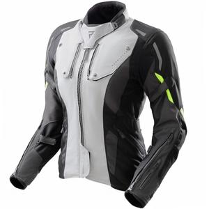 Veste moto femme Rebelhorn Hiker IV noir-gris-jaune fluo