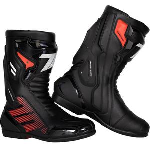 Bottes de moto Seventy Degrees SD-BR26 Alpha noires et rouges