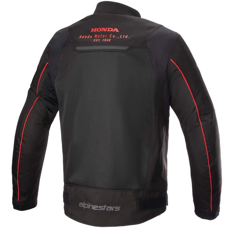 Blouson moto Alpinestars Luc Air 2 Honda noir-rouge