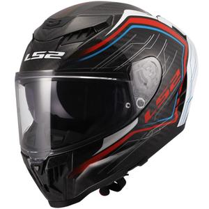 Casque intégral de moto LS2 FF807 Dragon Subic blanc-bleu-rouge