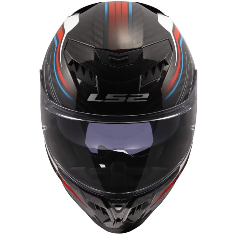 Casque intégral de moto LS2 FF807 Dragon Subic blanc-bleu-rouge