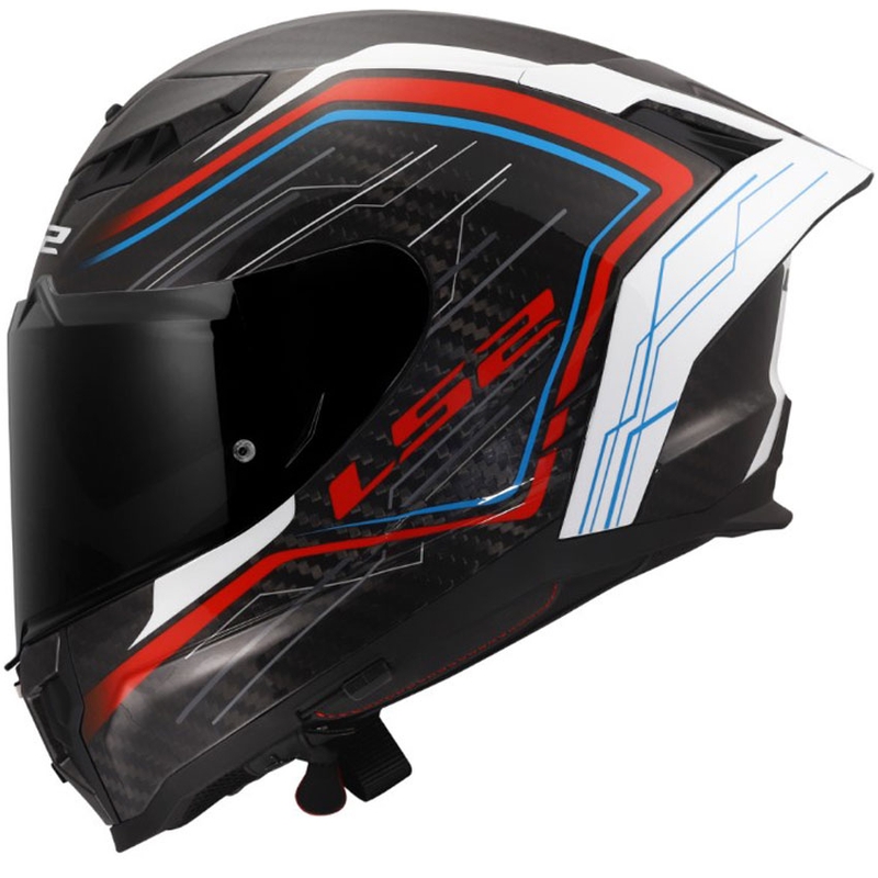 Casque intégral de moto LS2 FF807 Dragon Subic blanc-bleu-rouge