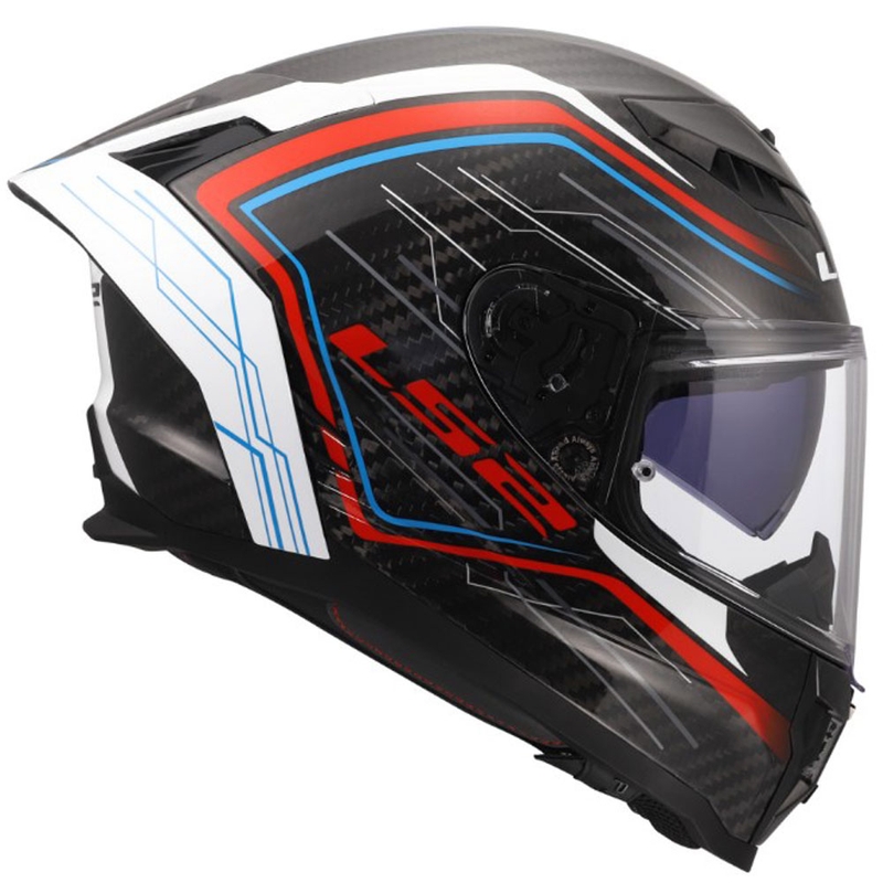Casque intégral de moto LS2 FF807 Dragon Subic blanc-bleu-rouge