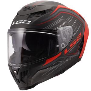 Casque intégral de moto LS2 FF807 Dragon Subic rouge