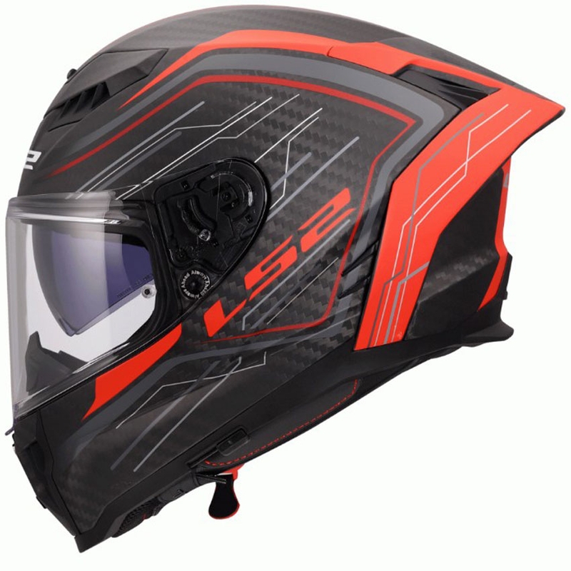 Casque intégral de moto LS2 FF807 Dragon Subic rouge