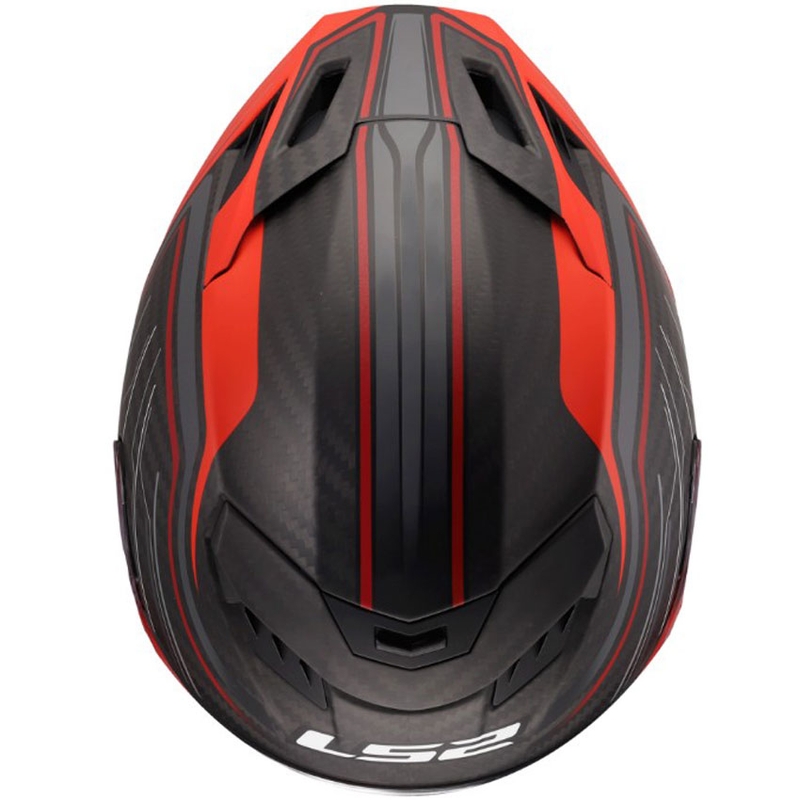 Casque intégral de moto LS2 FF807 Dragon Subic rouge