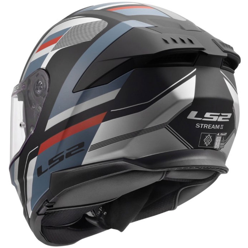 Casque intégral de moto LS2 FF808 Stream II Vintage noir pétrole