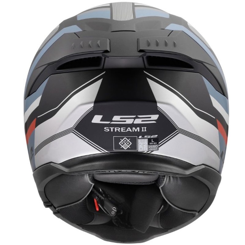 Casque intégral de moto LS2 FF808 Stream II Vintage noir pétrole
