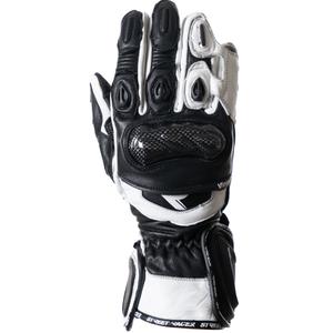 Gants de moto Street Racer Virus 2 noir et blanc