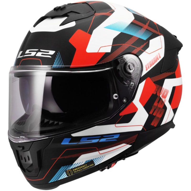 Casque intégral de moto LS2 FF808 Stream II Mika blanc-bleu mat