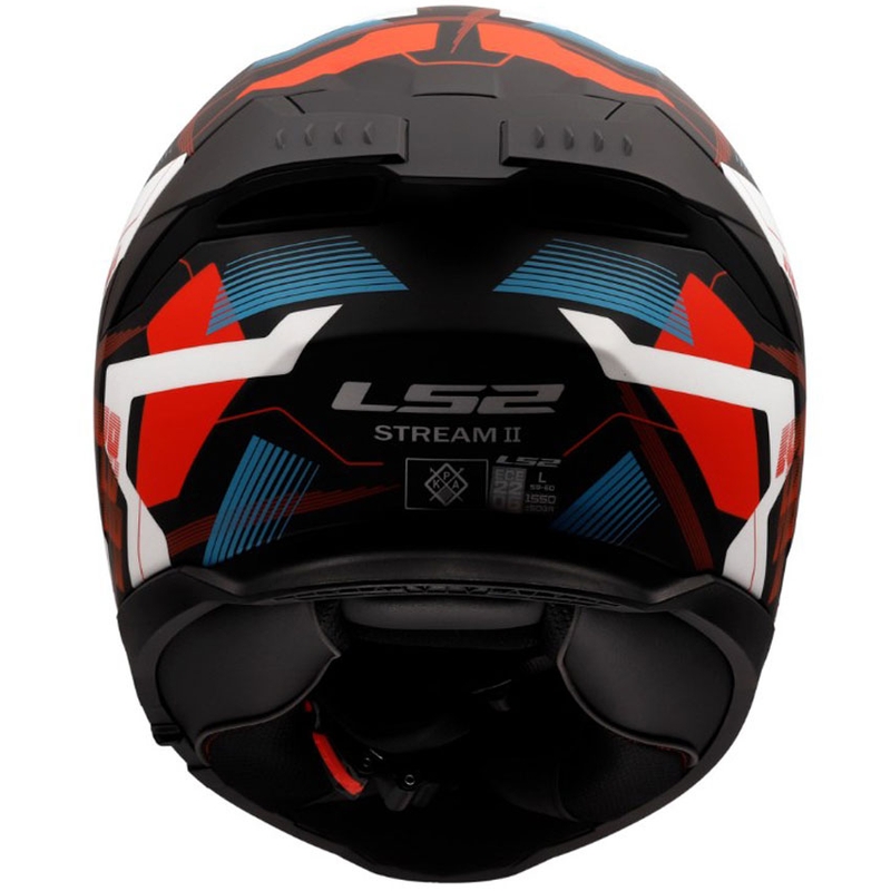 Casque intégral de moto LS2 FF808 Stream II Mika blanc-bleu mat