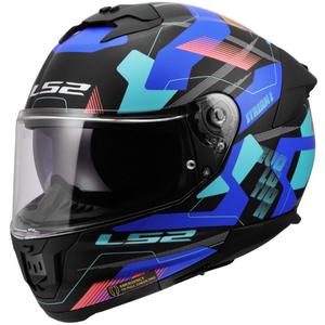 Casque intégral de moto LS2 FF808 Stream II Mika noir mat-bleu