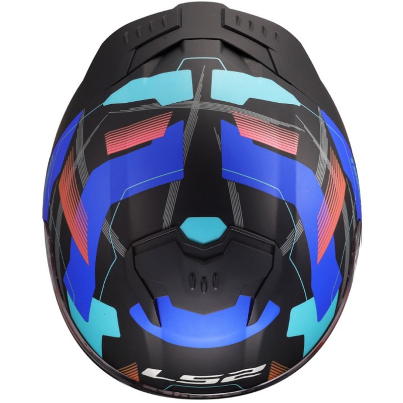 Casque intégral de moto LS2 FF808 Stream II Mika noir mat-bleu