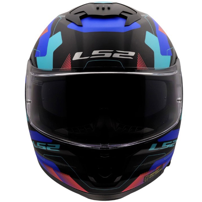 Casque intégral de moto LS2 FF808 Stream II Mika noir mat-bleu