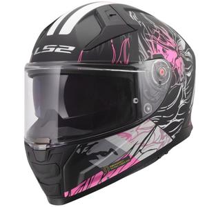 Casque intégral de moto LS2 FF811 Vector II Darflo noir mat-rose