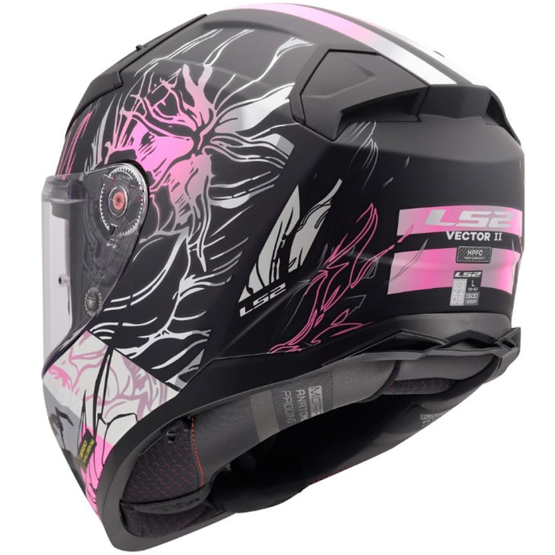 Casque intégral de moto LS2 FF811 Vector II Darflo noir mat-rose