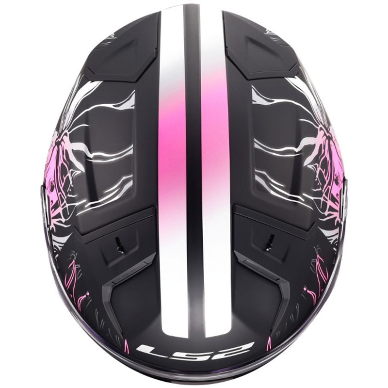 Casque intégral de moto LS2 FF811 Vector II Darflo noir mat-rose