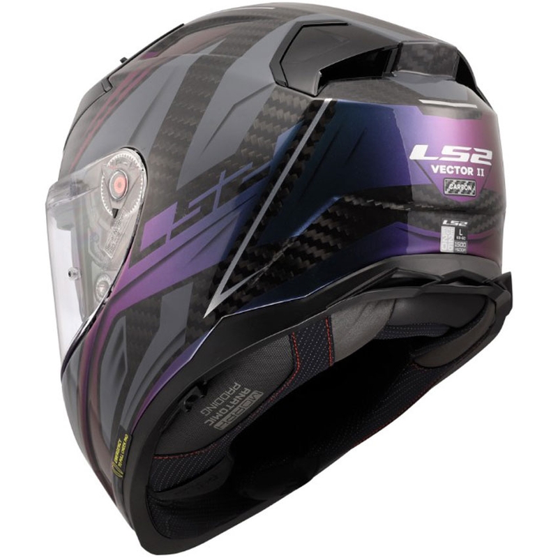 Casque intégral de moto LS2 FF811 Vector II C Savage Chameleon noir-violet