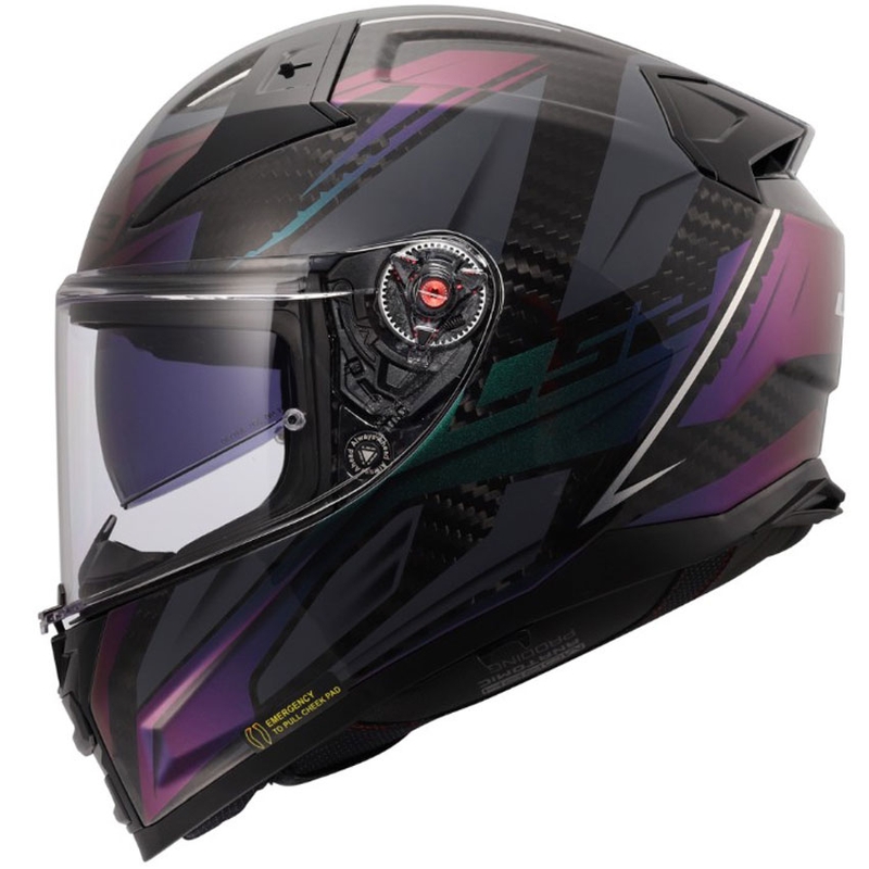 Casque intégral de moto LS2 FF811 Vector II C Savage Chameleon noir-violet