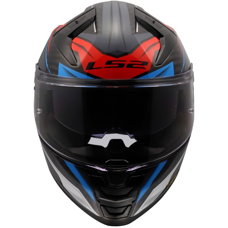 Casque intégral de moto LS2 FF811 Vector II C Savage blanc-bleu-rouge