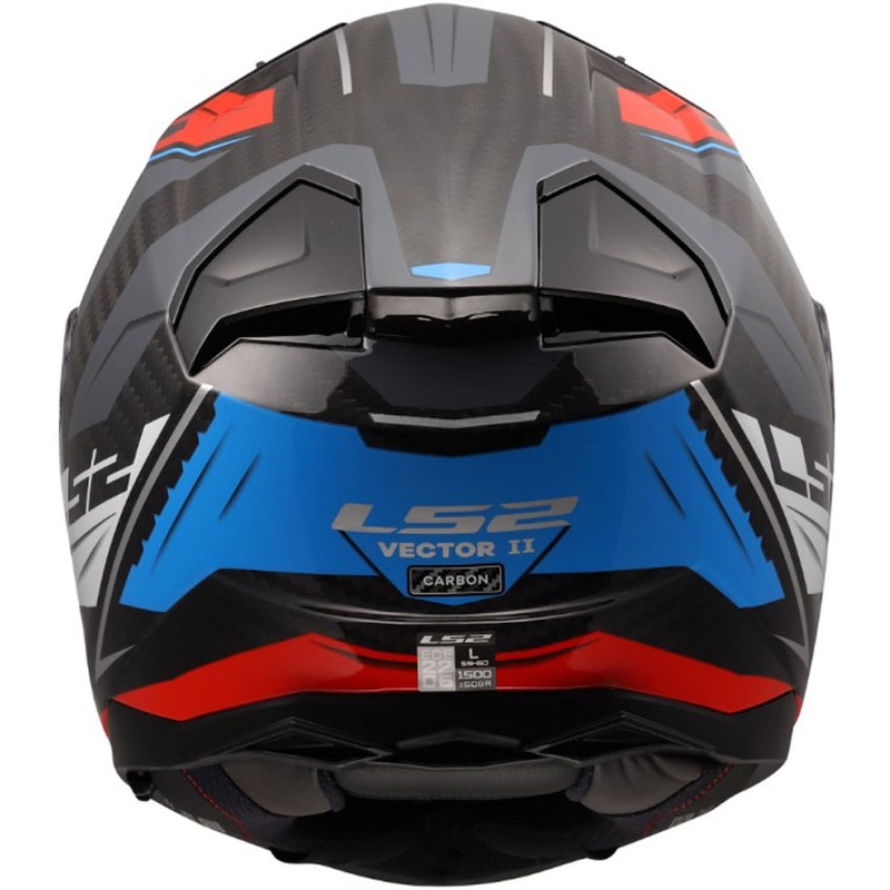 Casque intégral de moto LS2 FF811 Vector II C Savage blanc-bleu-rouge