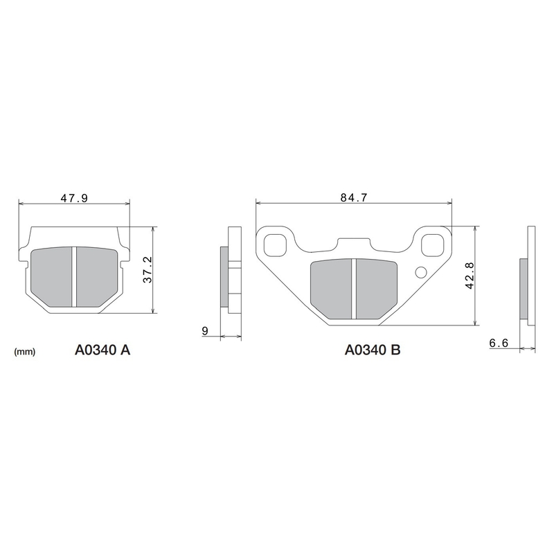 Plaquettes de frein NISSIN composé semi-métallique M501-390 2 pièces.