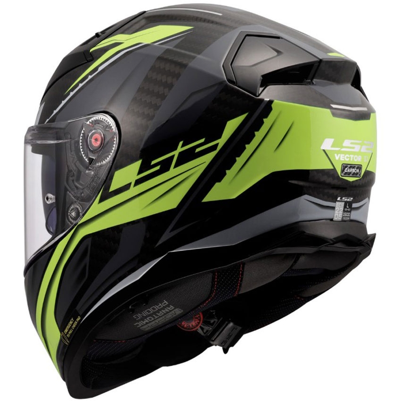 Casque intégral de moto LS2 FF811 Vector II C Savage jaune brillant HV