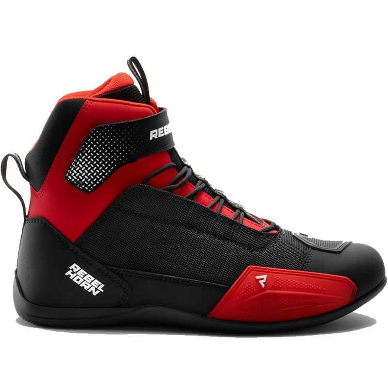 Bottes de moto Rebelhorn Swift noires et rouges