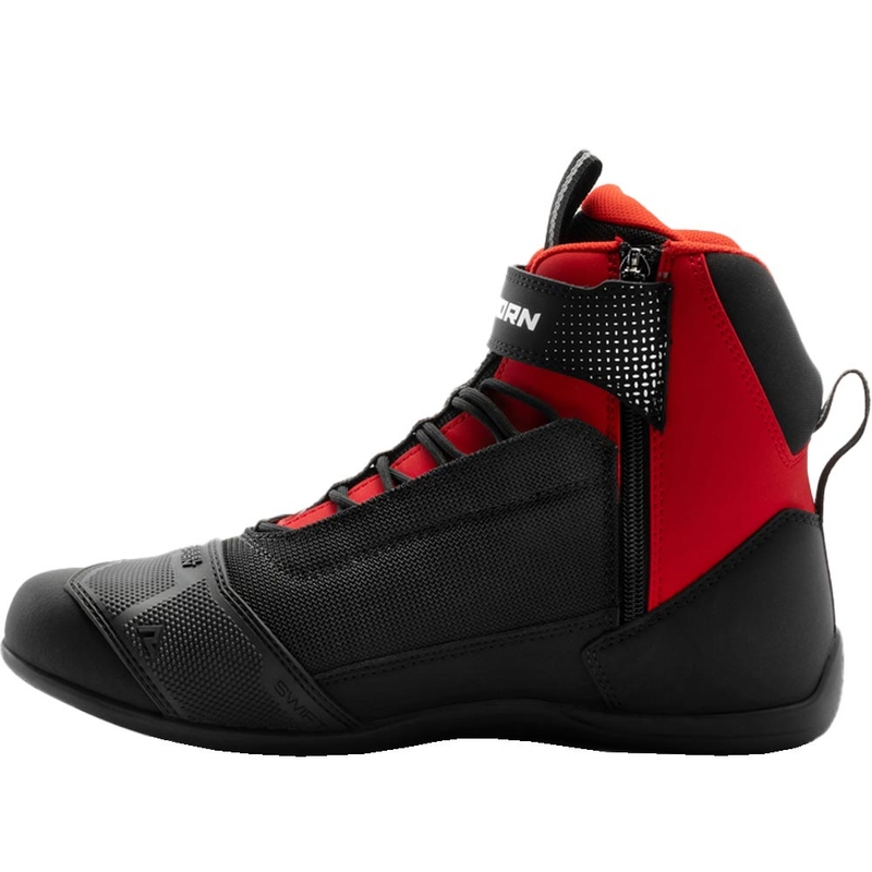 Bottes de moto Rebelhorn Swift noires et rouges