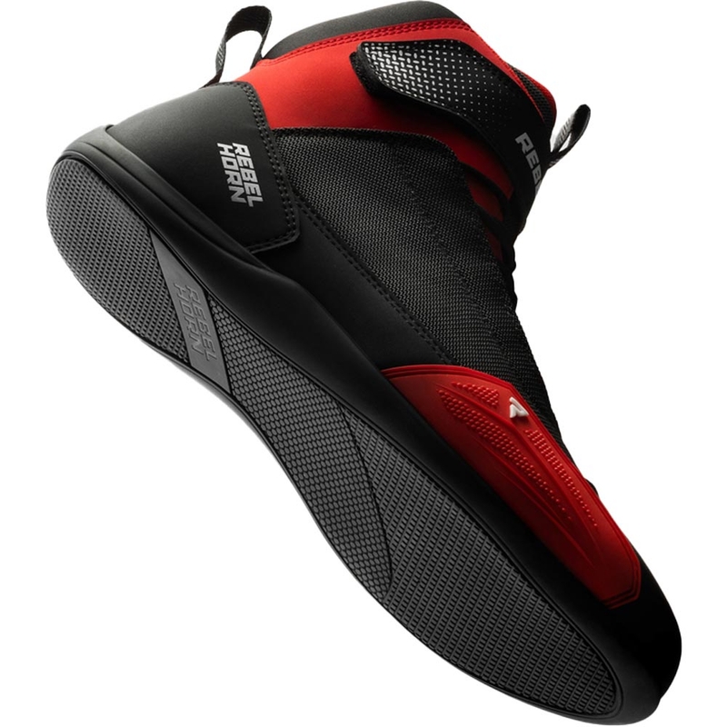 Bottes de moto Rebelhorn Swift noires et rouges