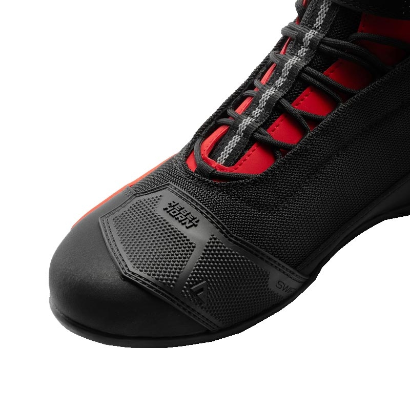 Bottes de moto Rebelhorn Swift noires et rouges